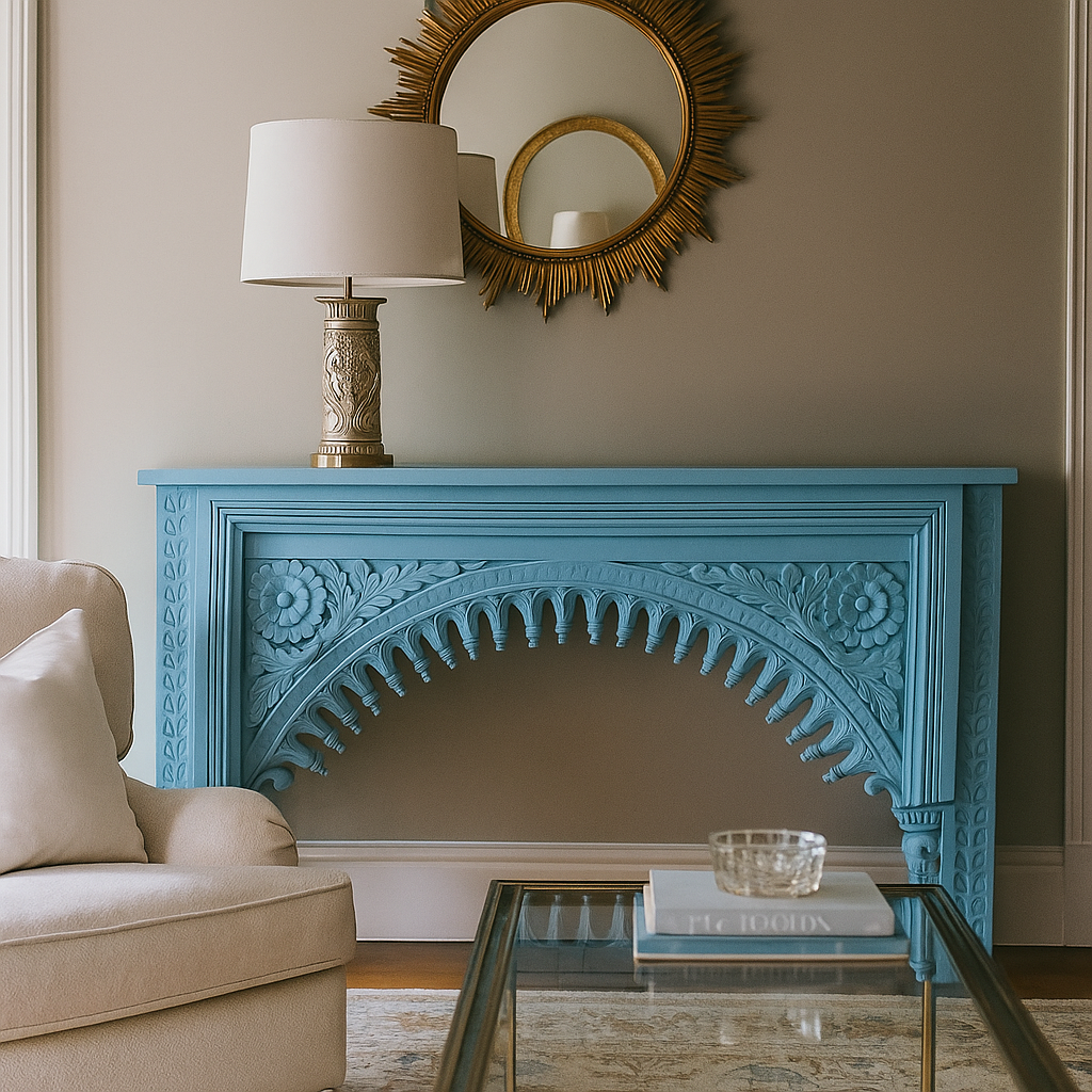 Savita Hand Carved Wooden Console Table