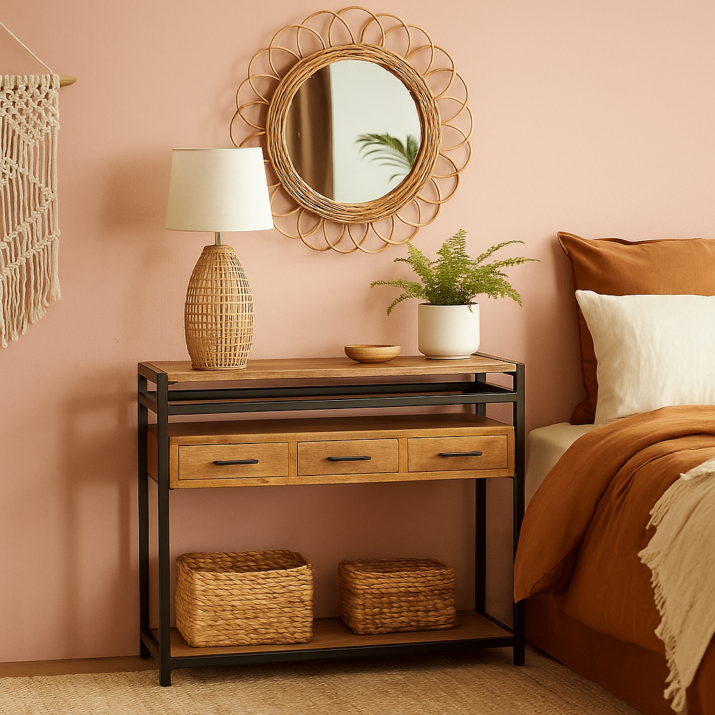 Shivi Carved Wooden Console Table