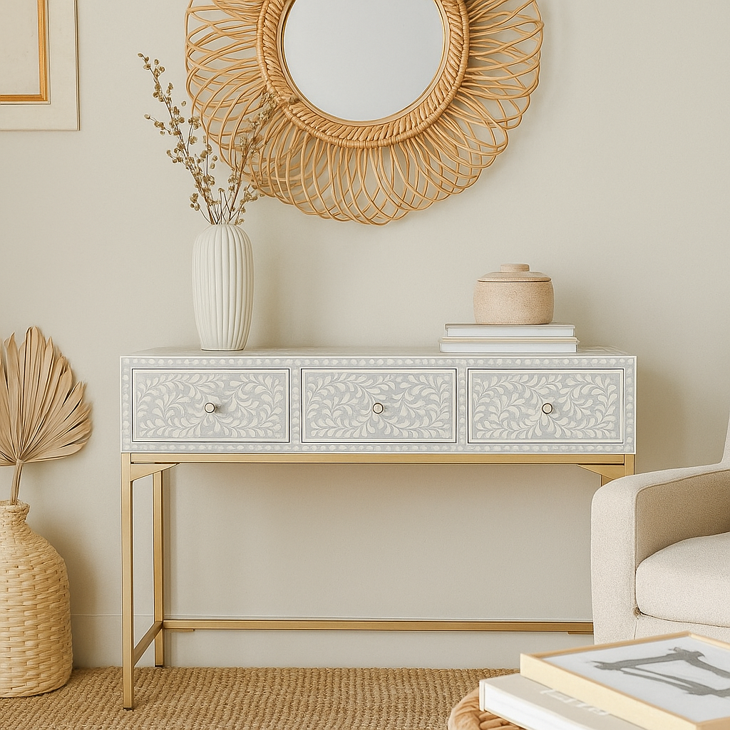 Levi Bone Inlay Console Table