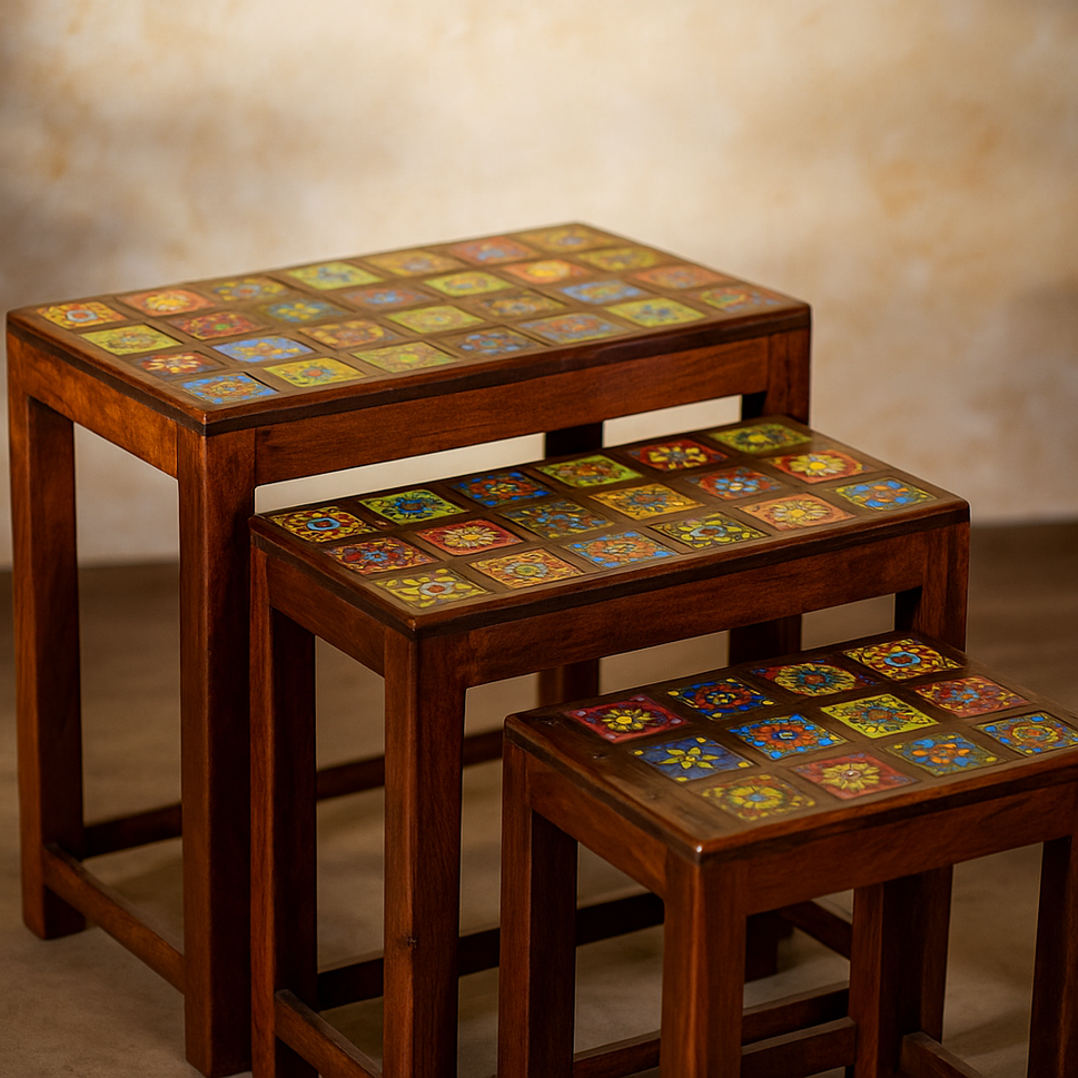 Daniel Tile Nesting Table Set/3