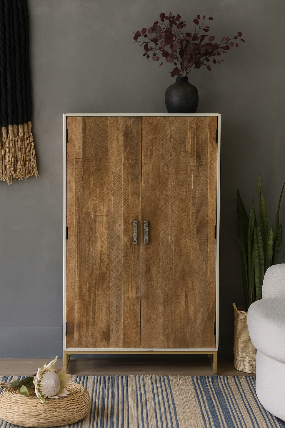 Amelia Wooden Almirah