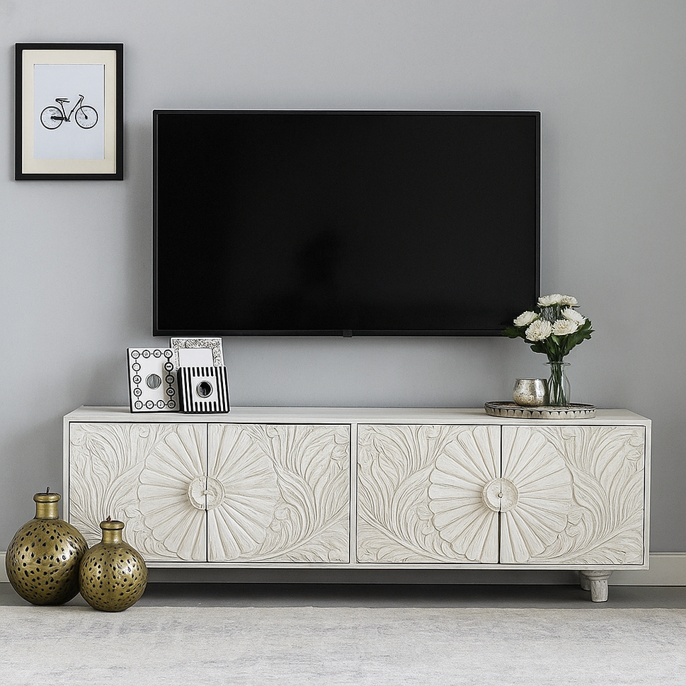 Chrisy Hand Carved TV Cabinet