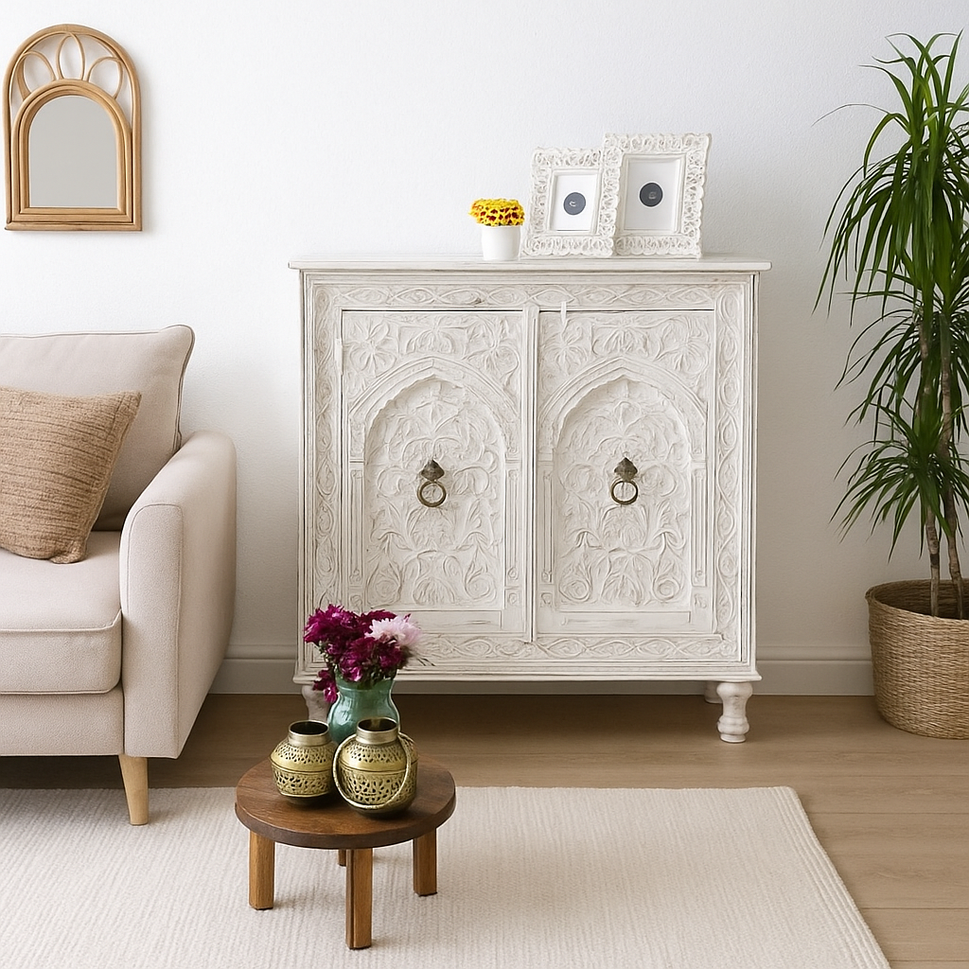 Robin Carved Wooden Cabinet