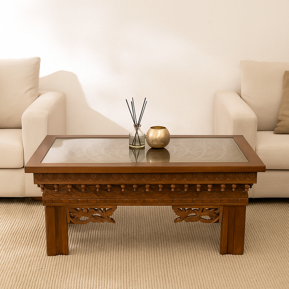 Travis Carved Coffee Table