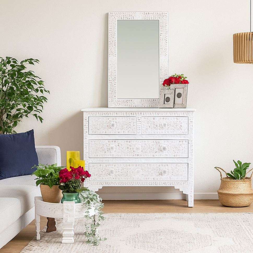 Colin Mother of Pearl Inlay Chest of Drawer