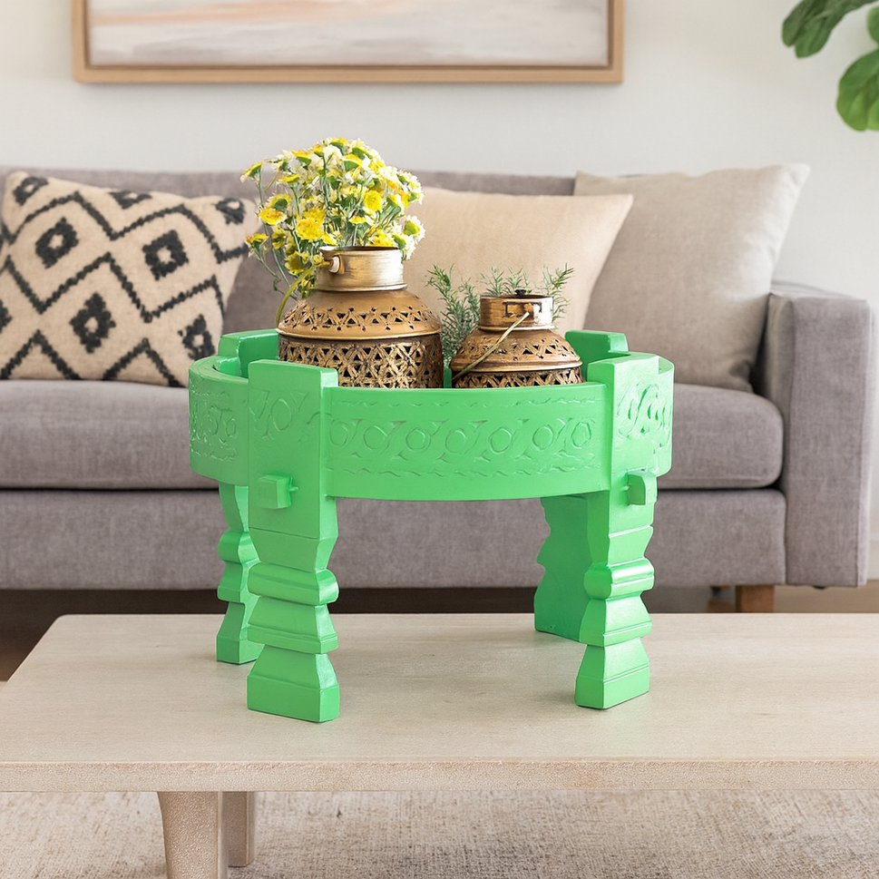 Noora Carved Chakki Table
