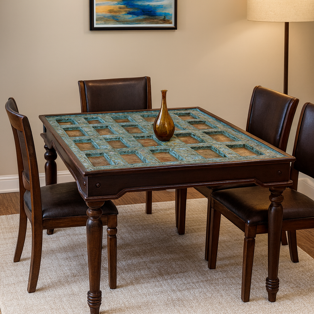 Gracy Hand Carved Wooden Dining Table