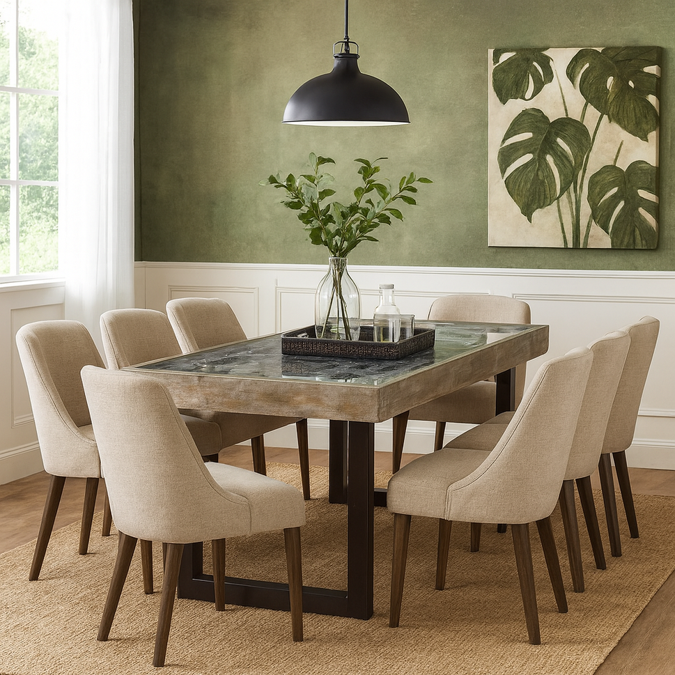 Shan Hand Carved Wooden Dining Table