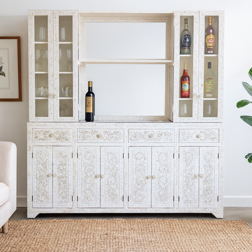Shanna Mother Of Pearl Inlay Bar Cabinet