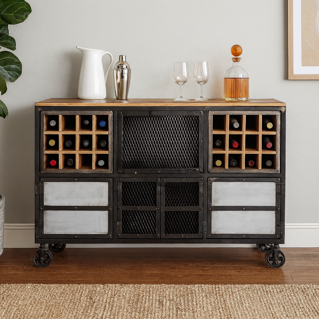 Laretta Wooden Bar Cabinet