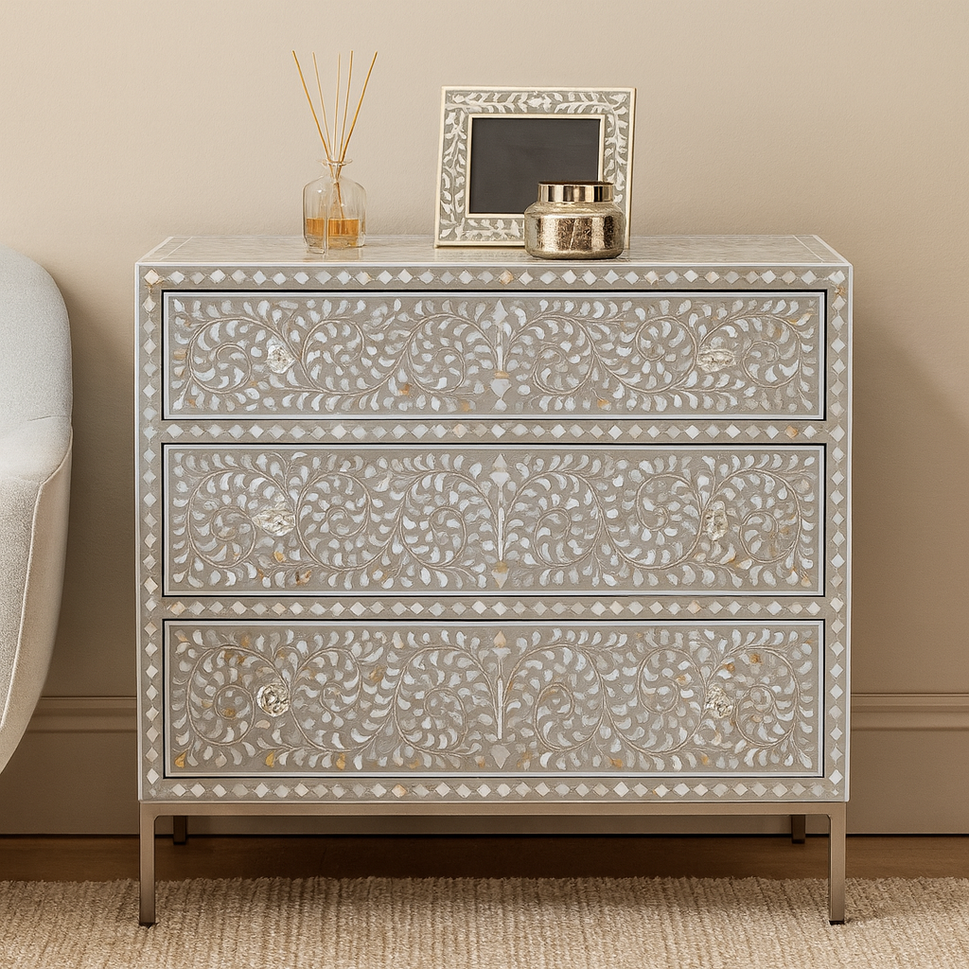 Madora Mother of Pearl Inlay Chest of Drawer