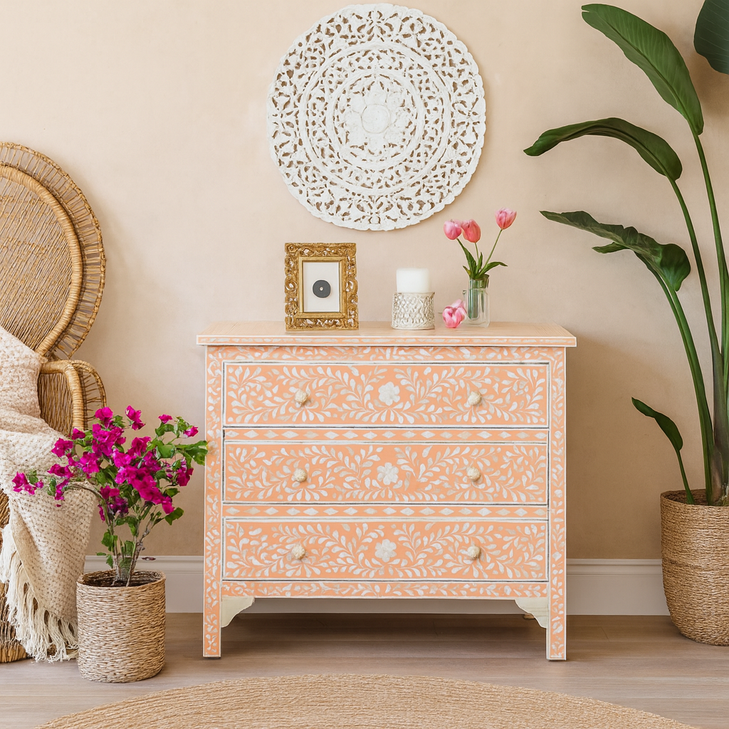 Samarica Bone Inlay Chest of Drawer