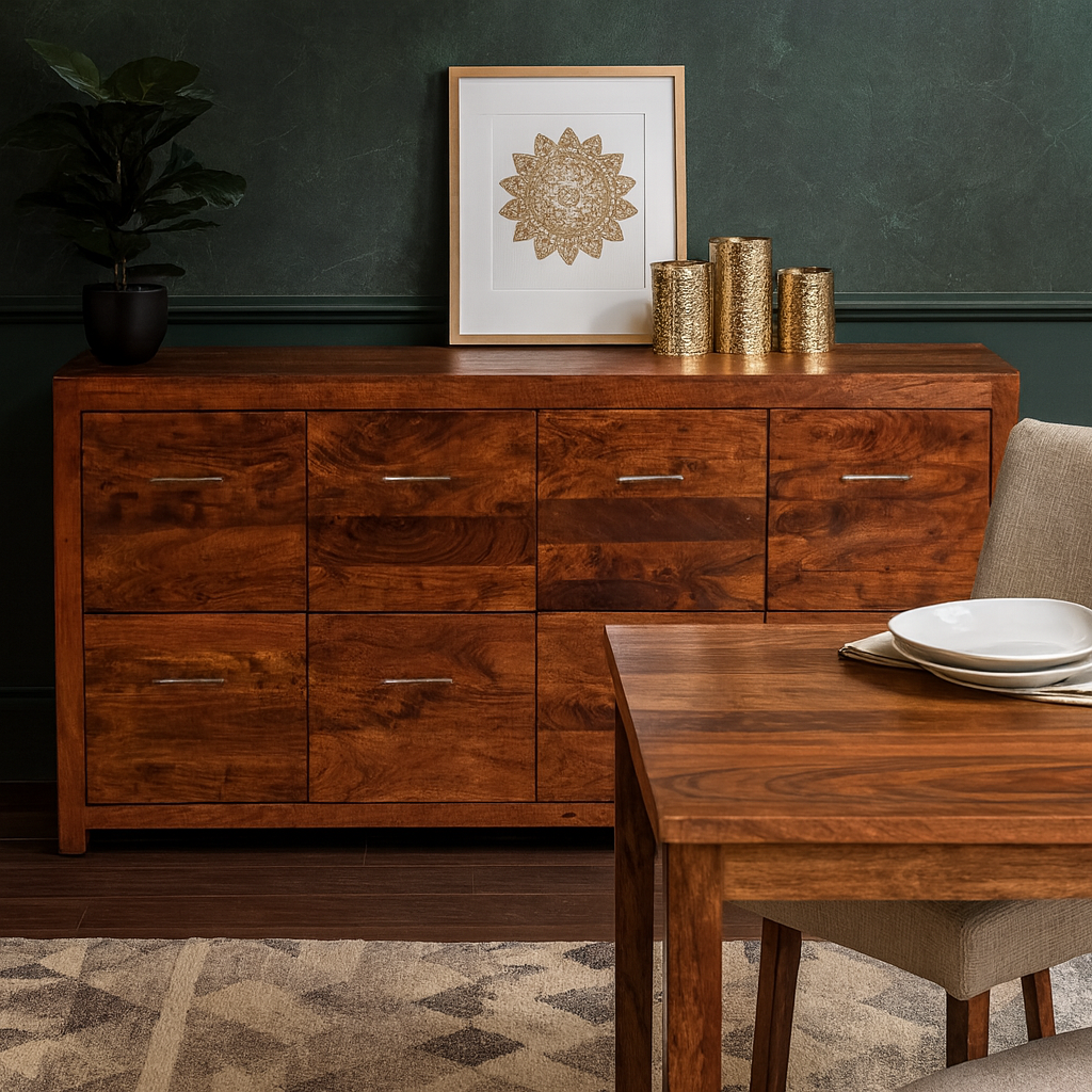 Adler Carved Wooden Dresser