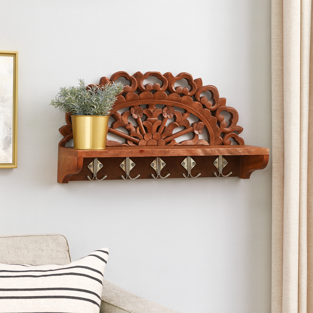 Shilpi Hand Carved Wall Shelf