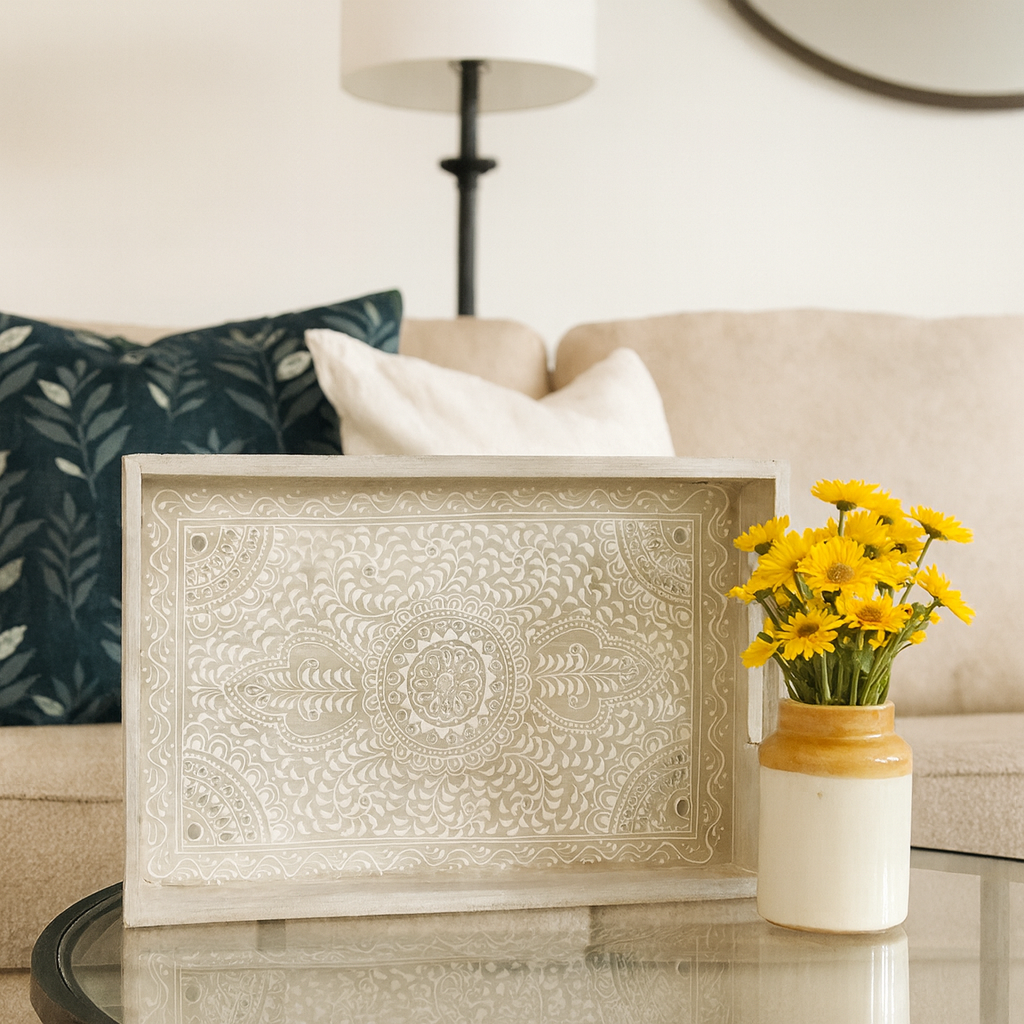 Shen Carved Wooden Tray