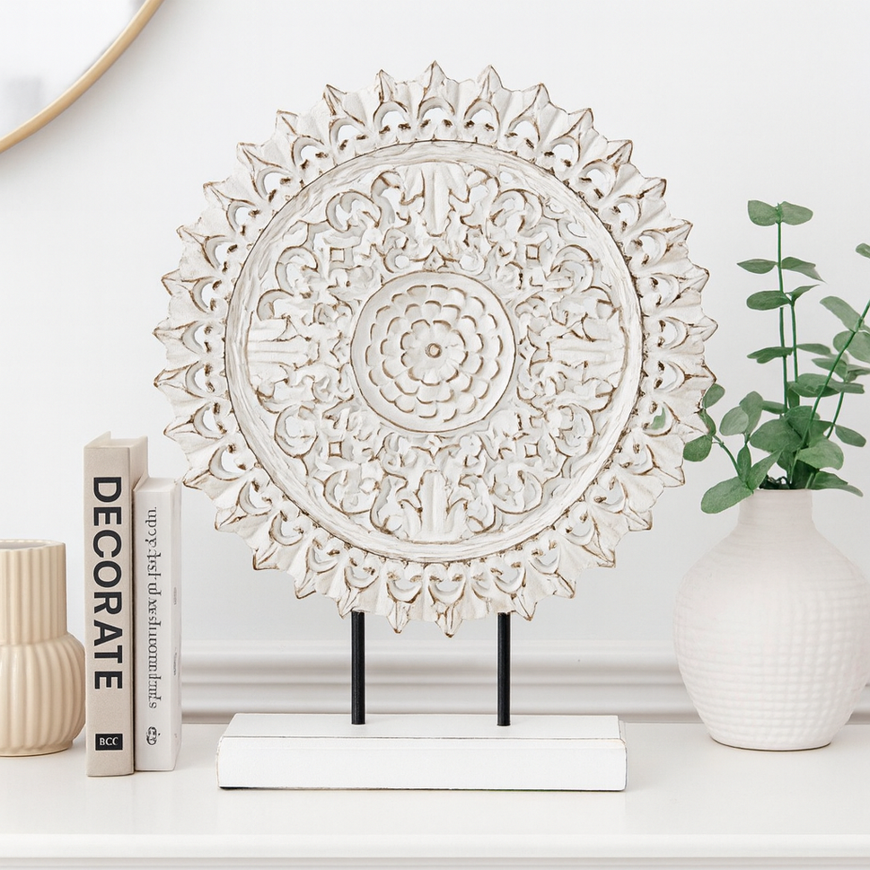 Biba Wooden Carved Table Decor