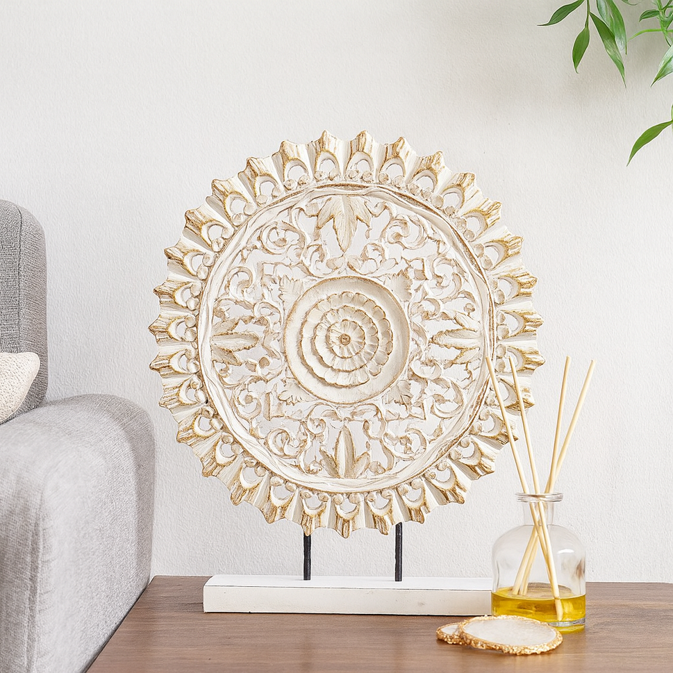 Biba Wooden Carved Table Decor