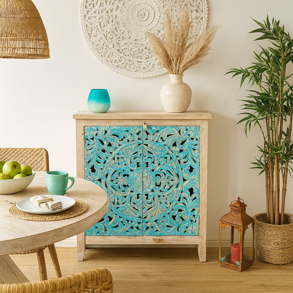 Lexi Carved Wooden Chest