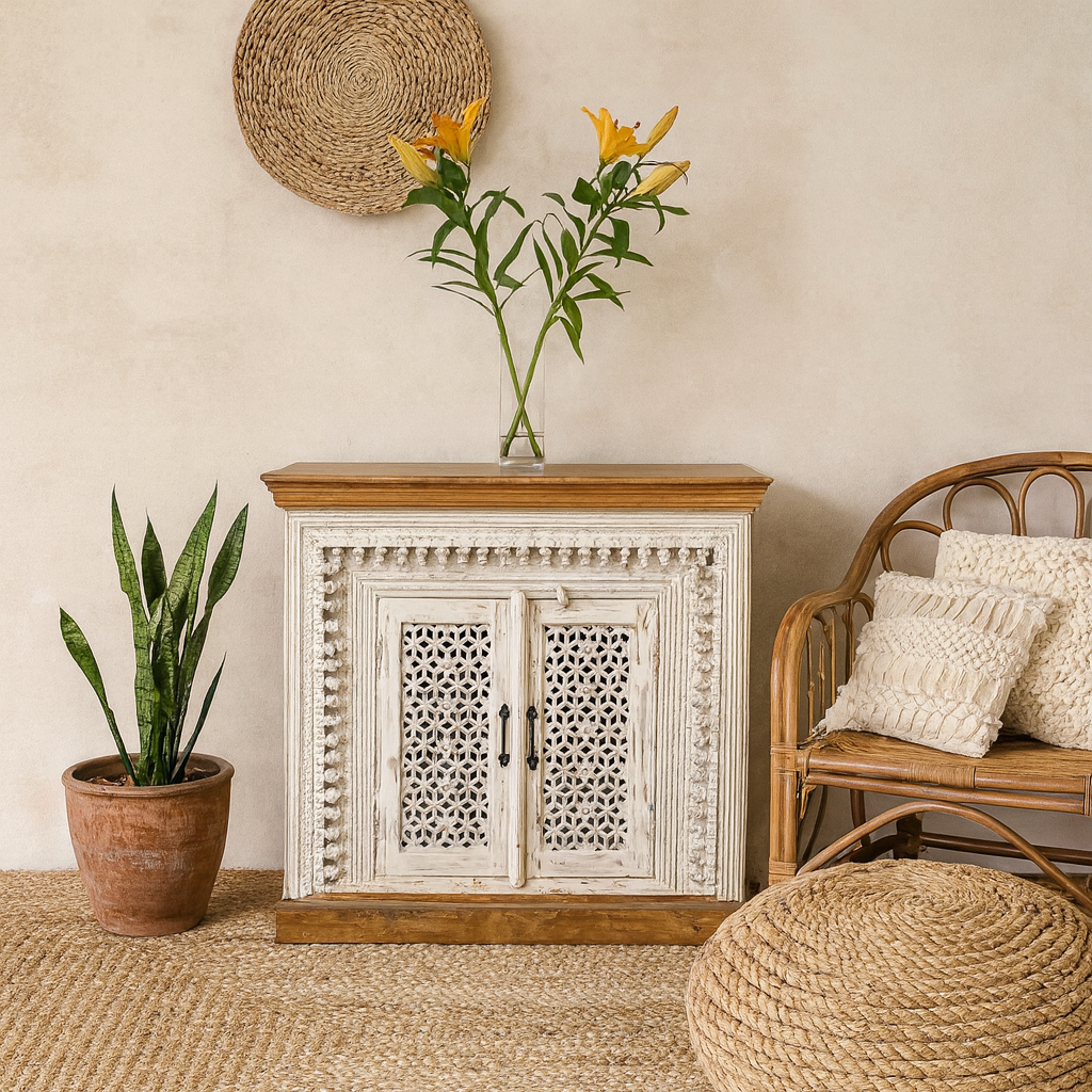 Alina Carved Wooden Chest