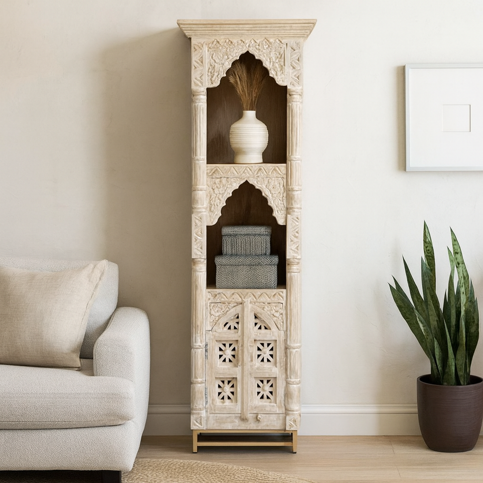 Seema Carved Bookshelf
