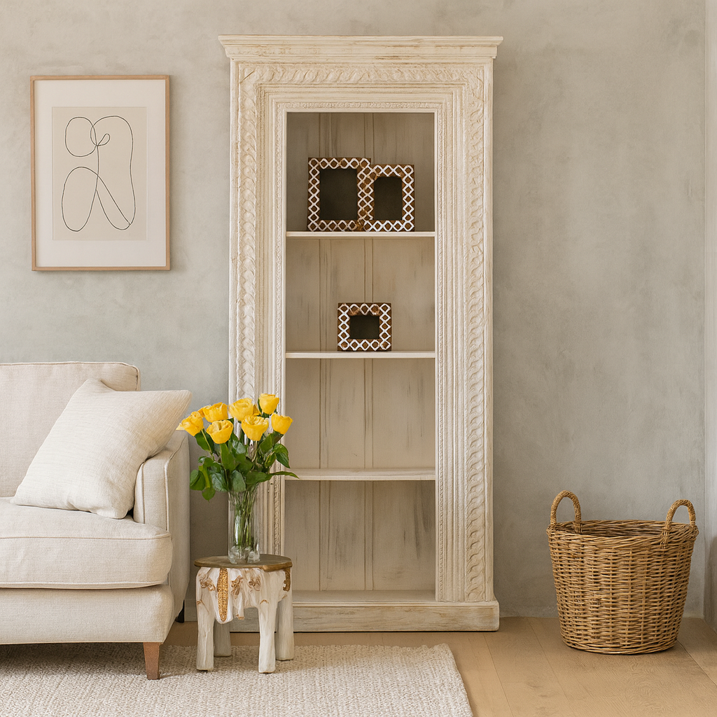 Paola  Carved Bookshelf