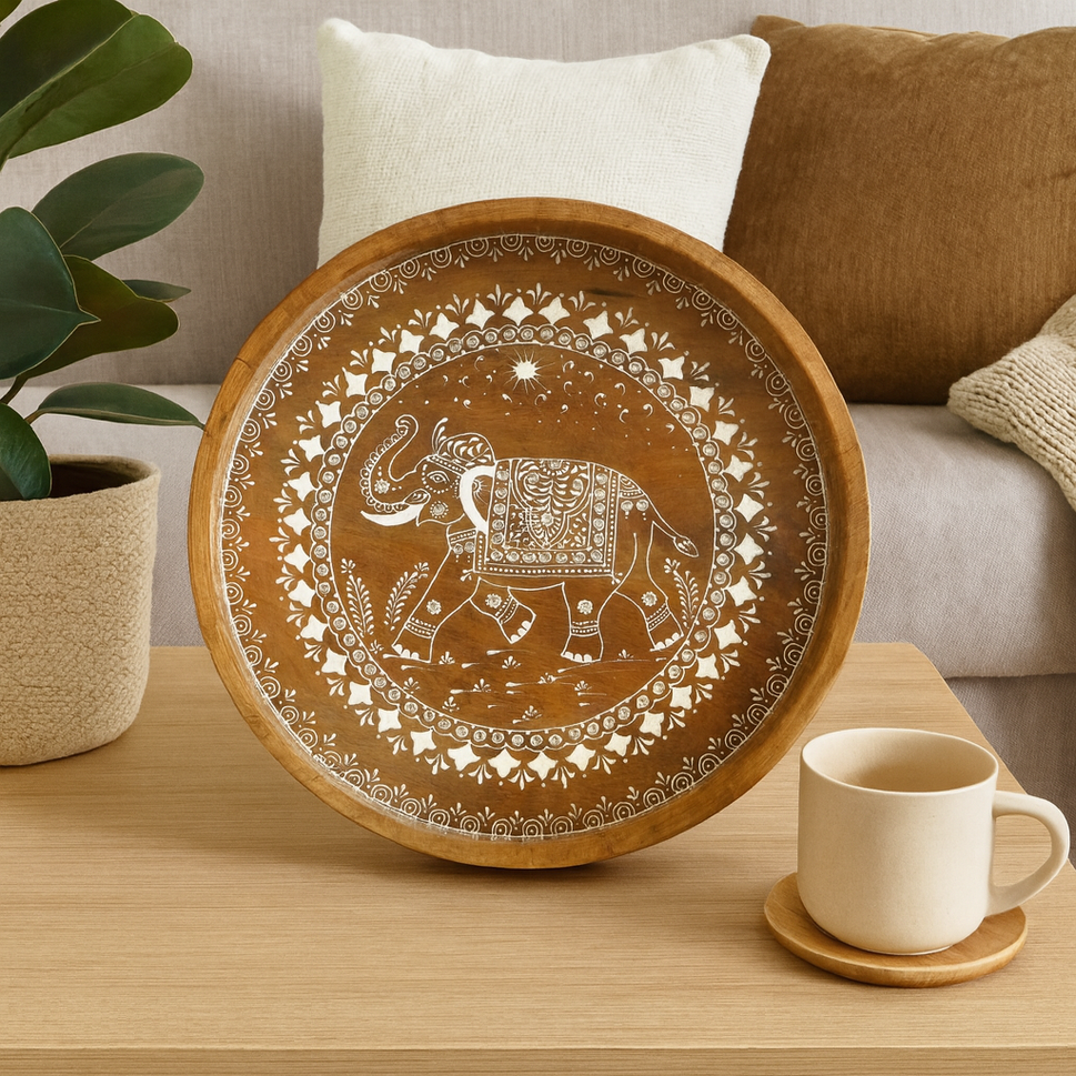 Michael Hand Painted Wooden Tray