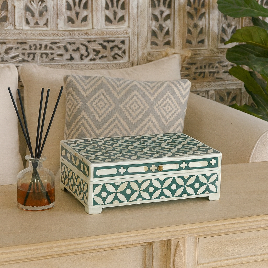 Kelly Bone Inlay Jewelry Box