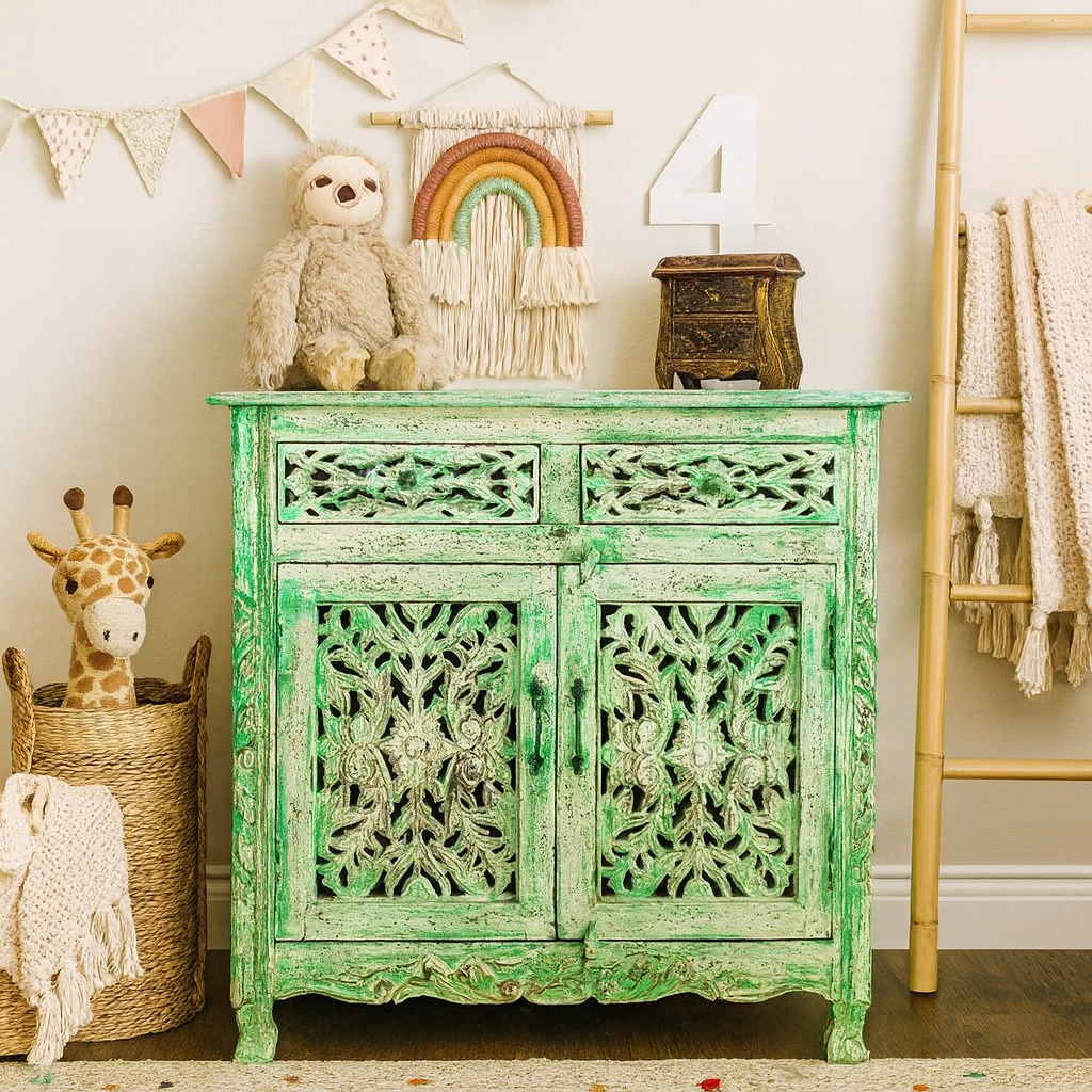 Ursula Carved Wooden Cabinet