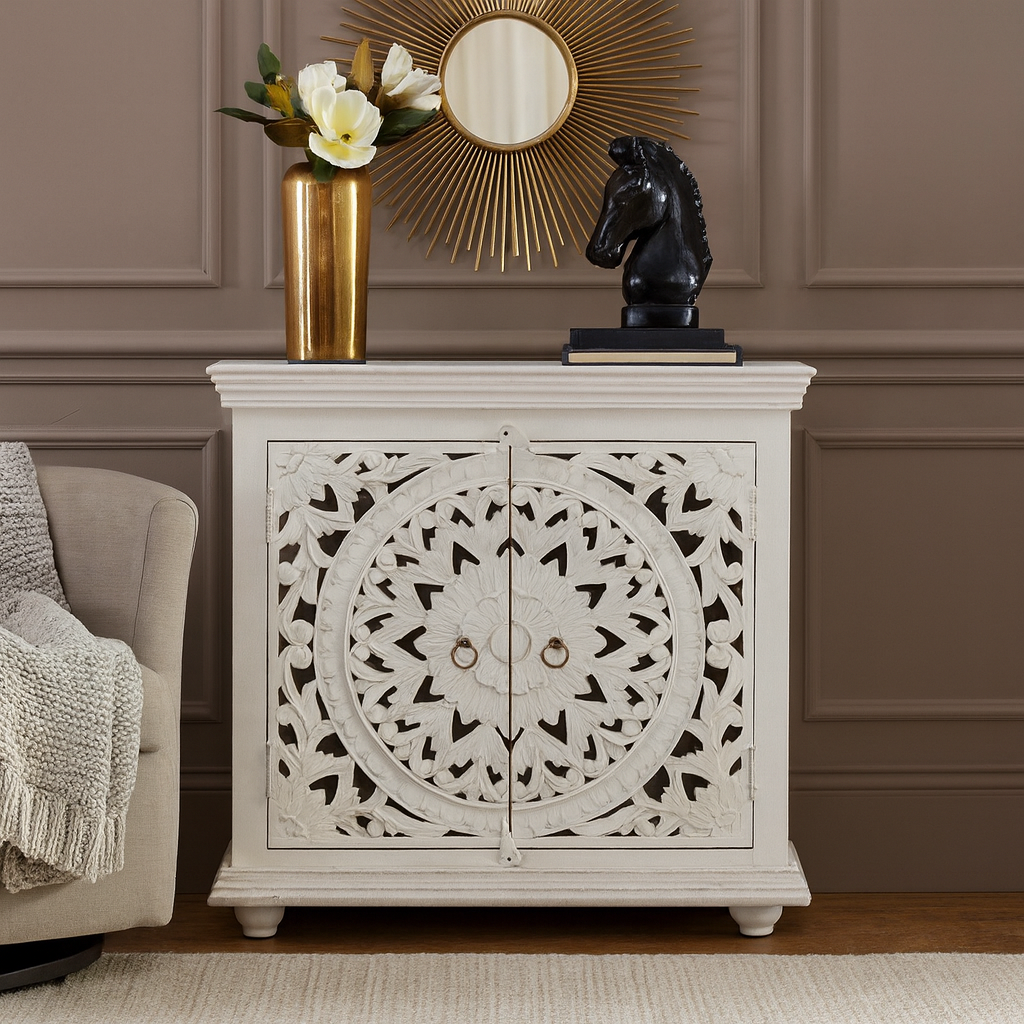 Aarushi Carved Wooden Cabinet