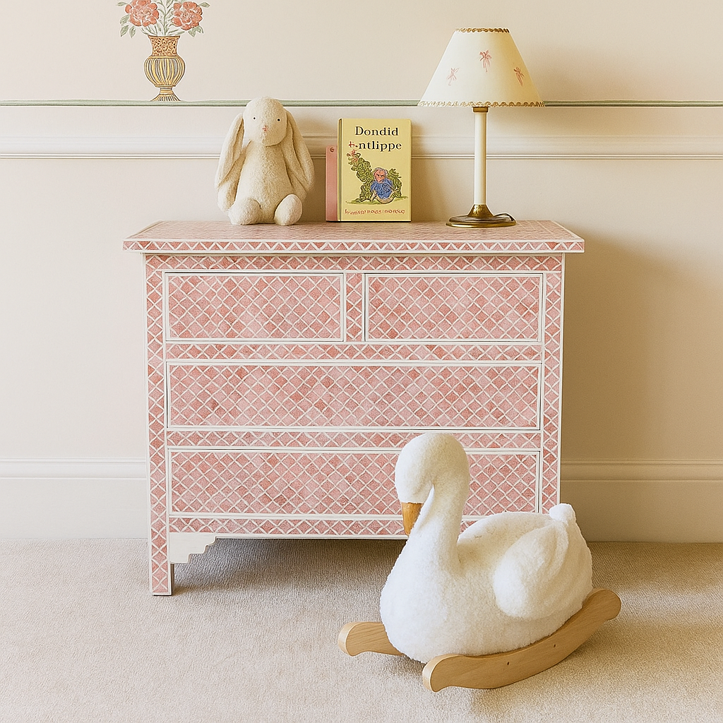 Eva Bone Inlay Chest of Drawer