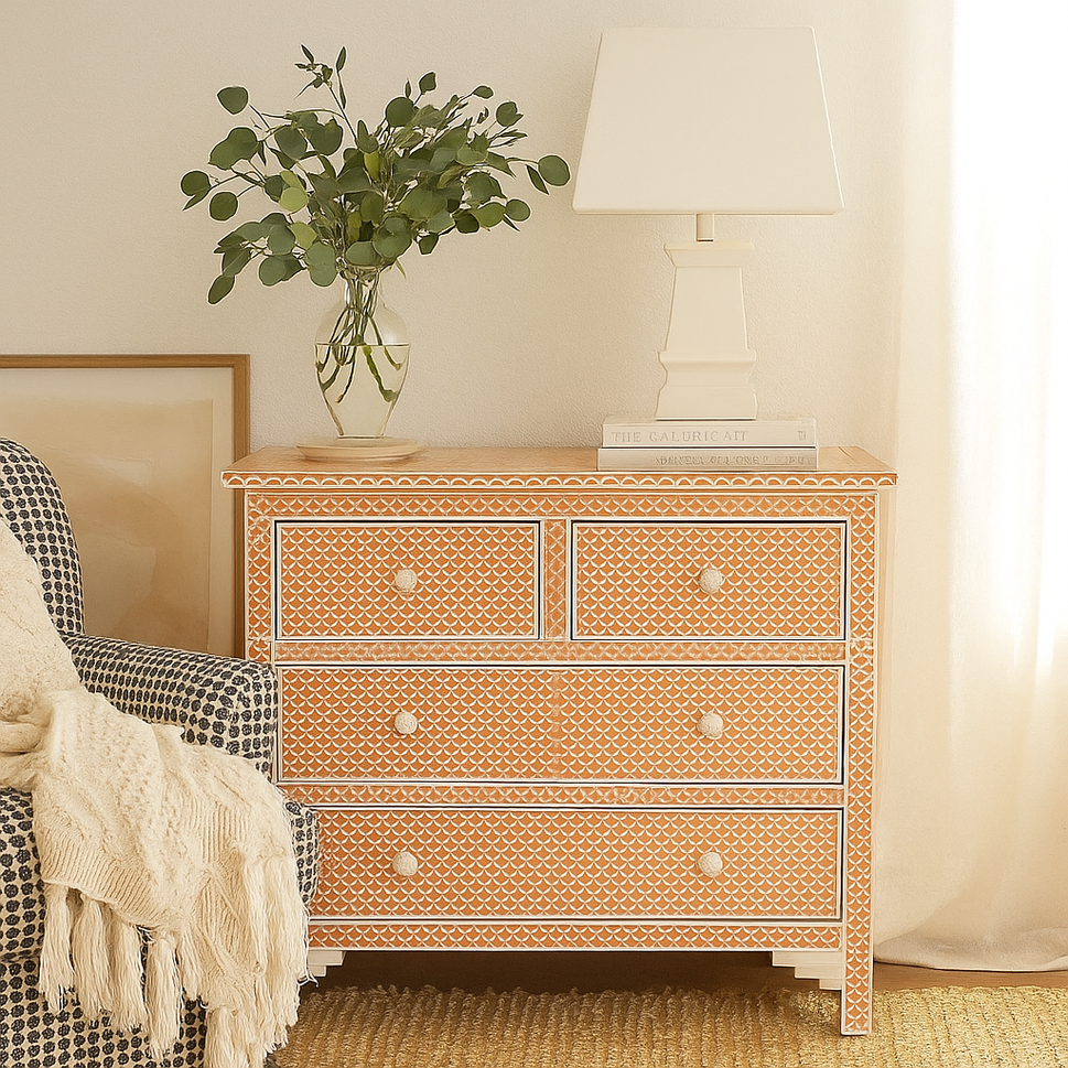 Darcy Bone Inlay Chest of Drawer