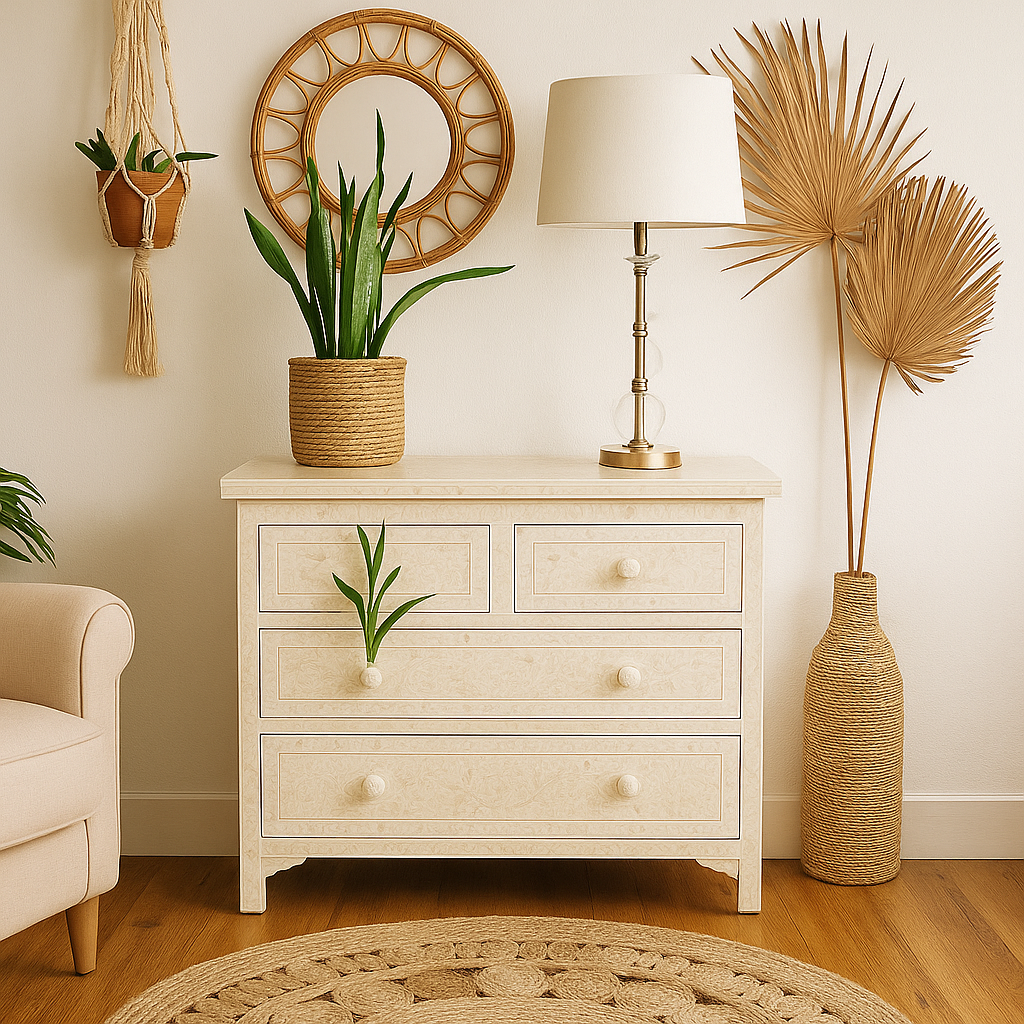 Bridget Bone Inlay Chest of Drawer