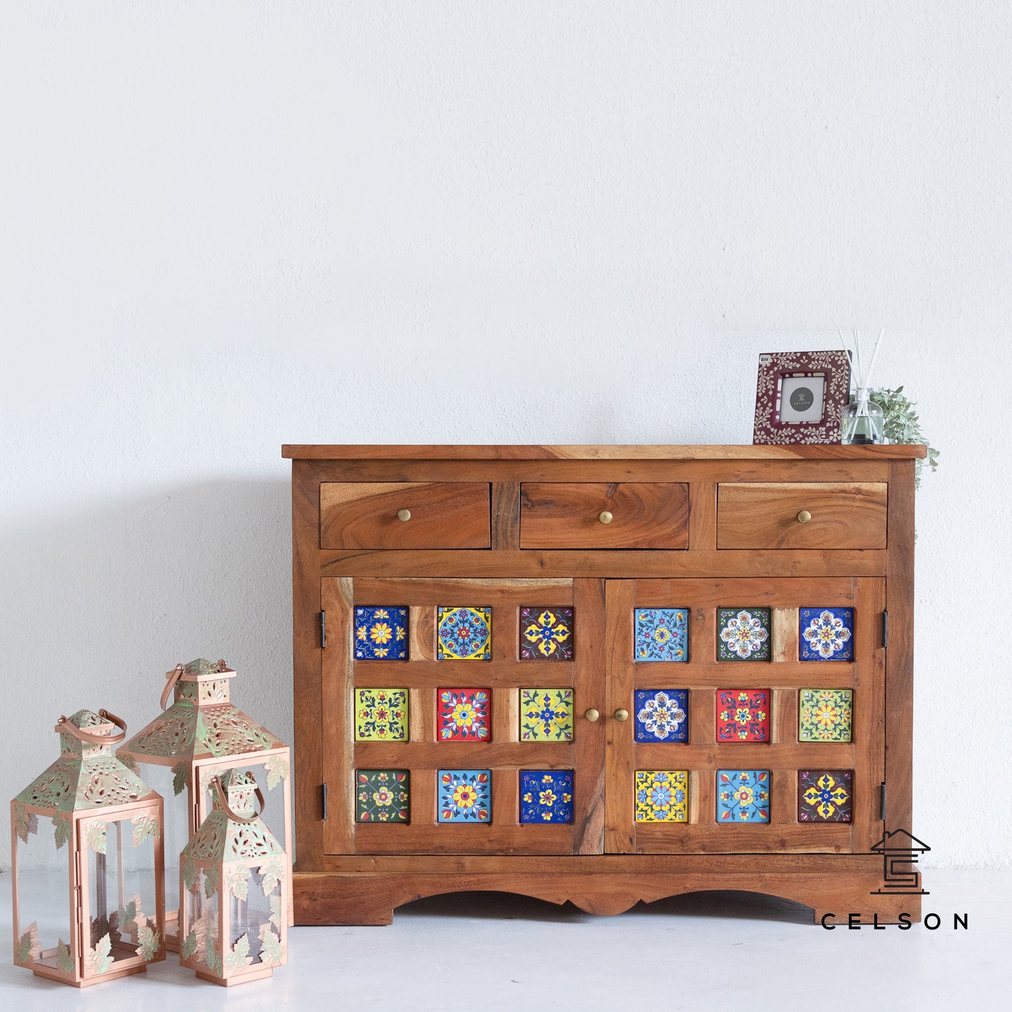 Meena Carved Wooden Cabinet