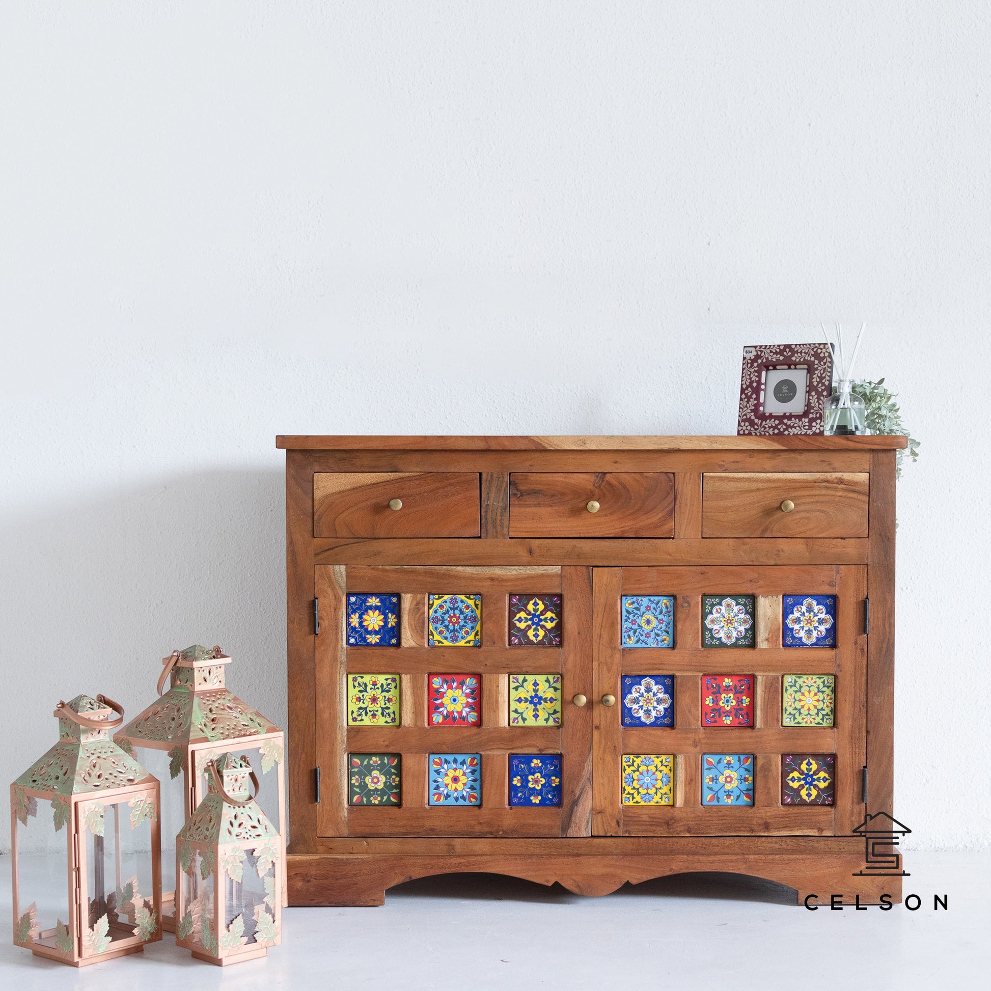 Meena Carved Wooden Cabinet