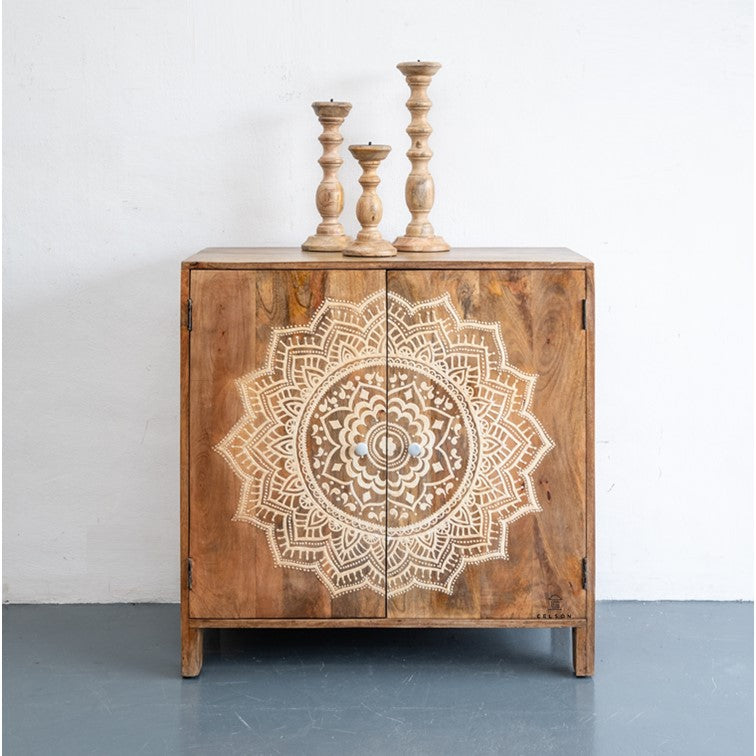 Ovina Carved Wooden Cabinet