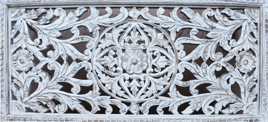 Lily Wooden Carved Coffee Table