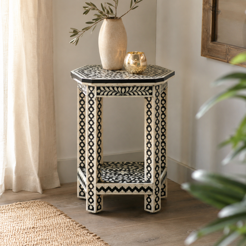 Miguel Bone Inlay Stool