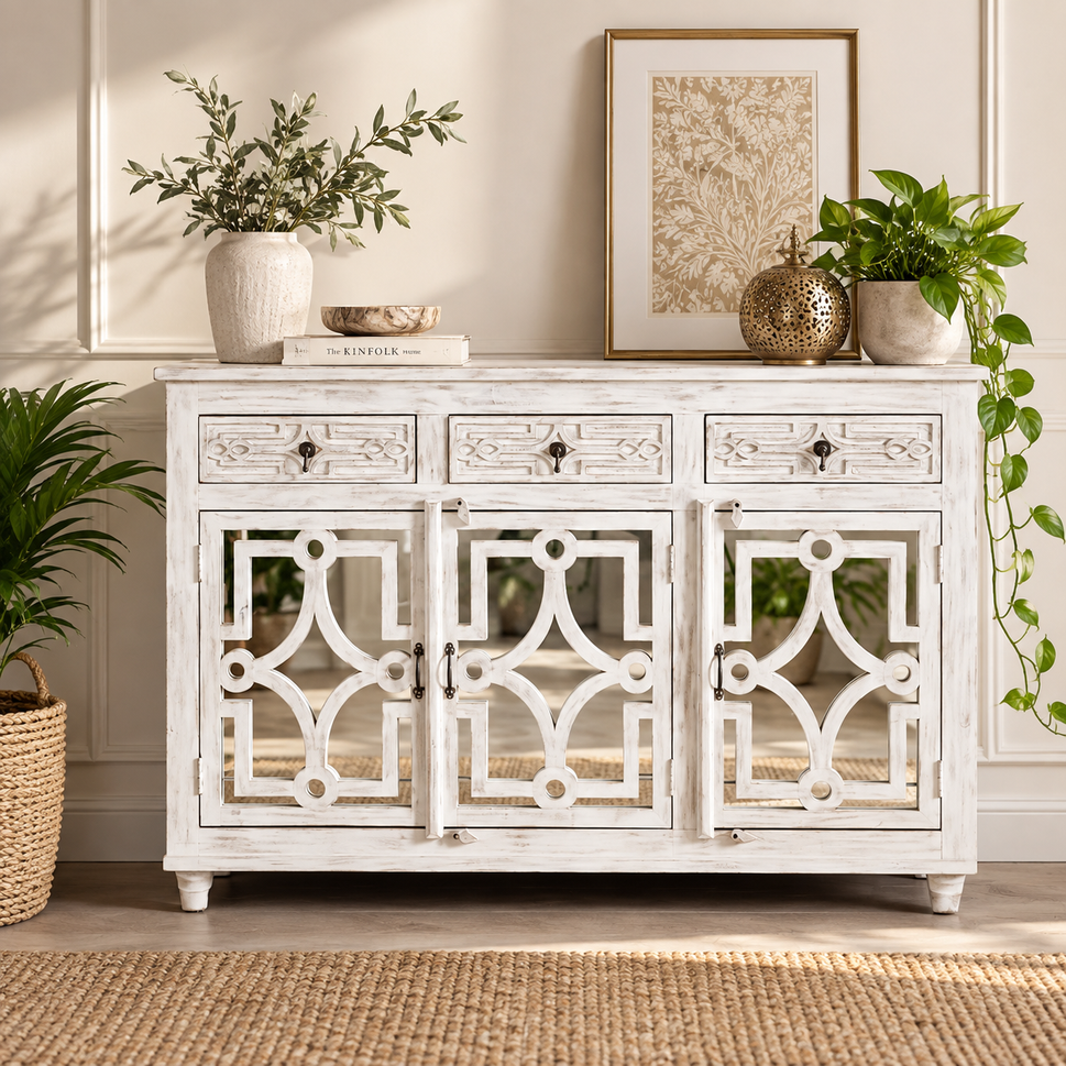 Thomas Carved Wooden SideBoard