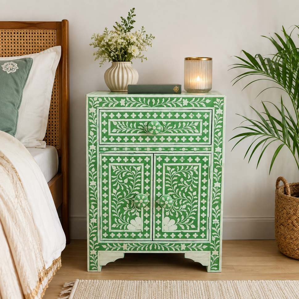 Karin Bone Inlay Bedside