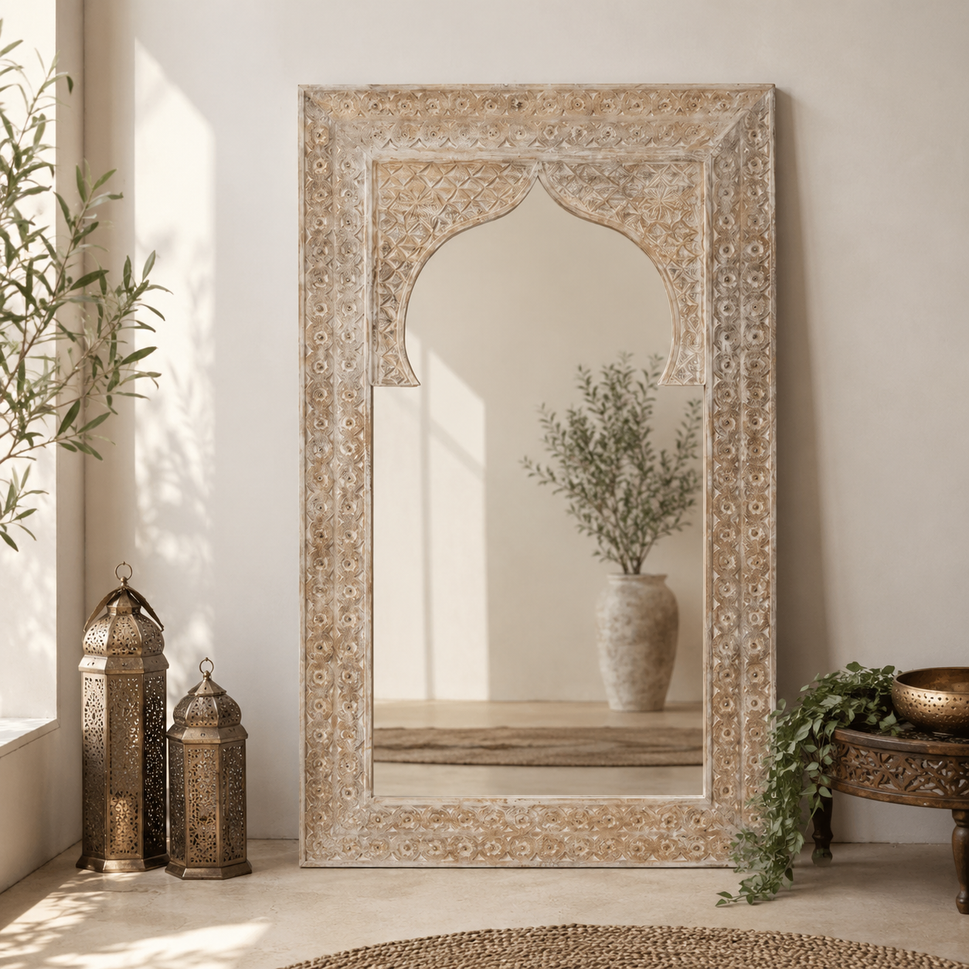 Steve Hand Carved Mirror
