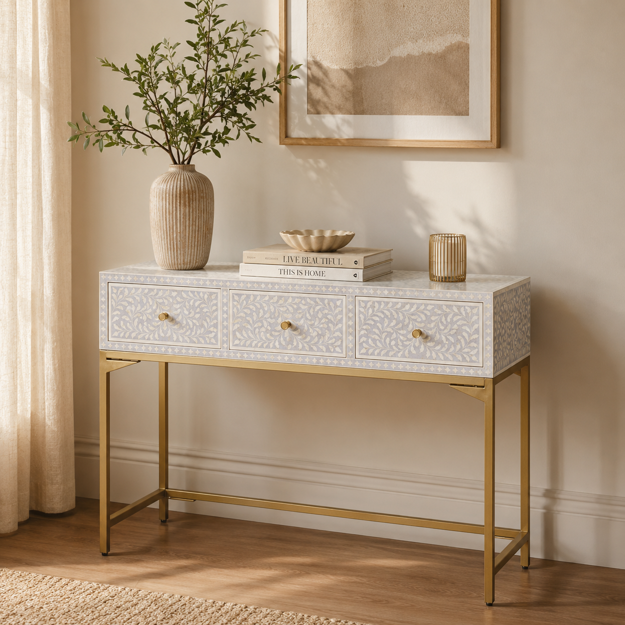 Levi Bone Inlay Console Table