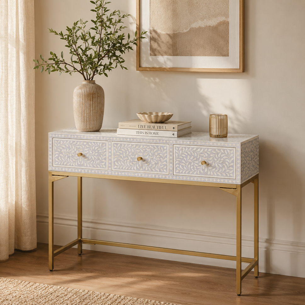 Levi Bone Inlay Console Table