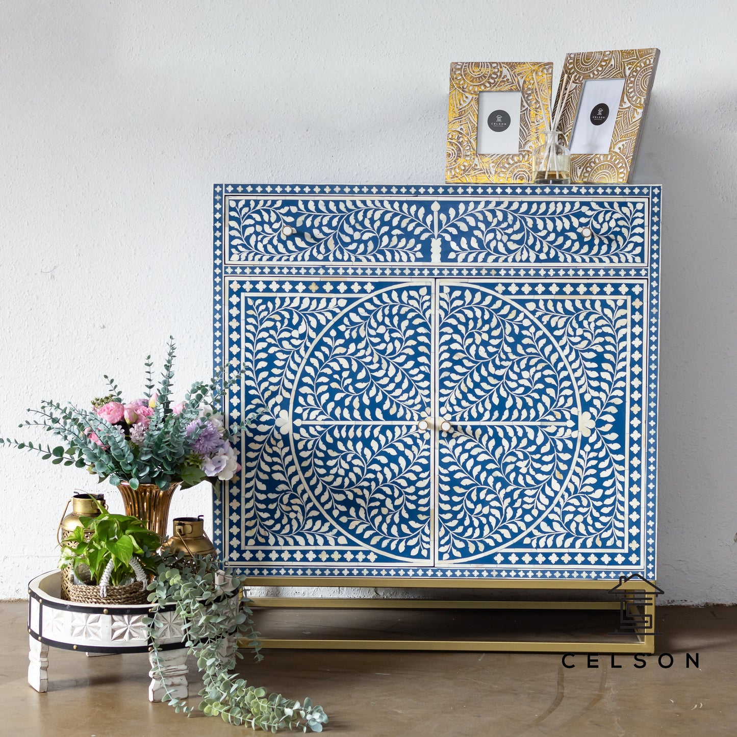 Rian Bone Inlay Chest of Drawer