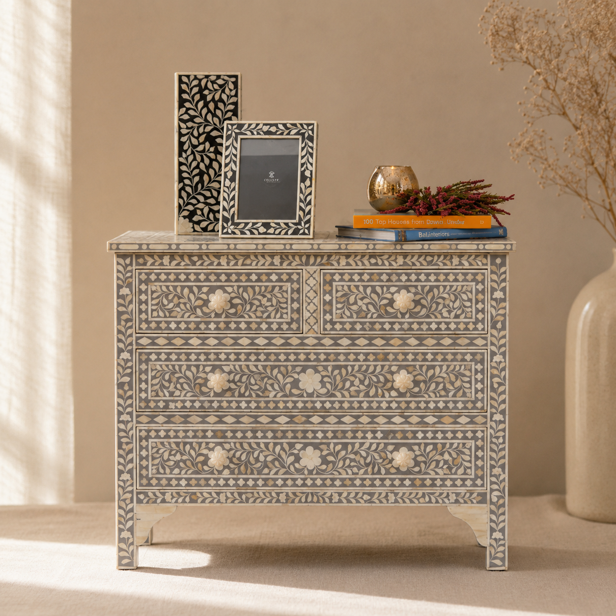 Jesse Bone Inlay Chest of Drawer