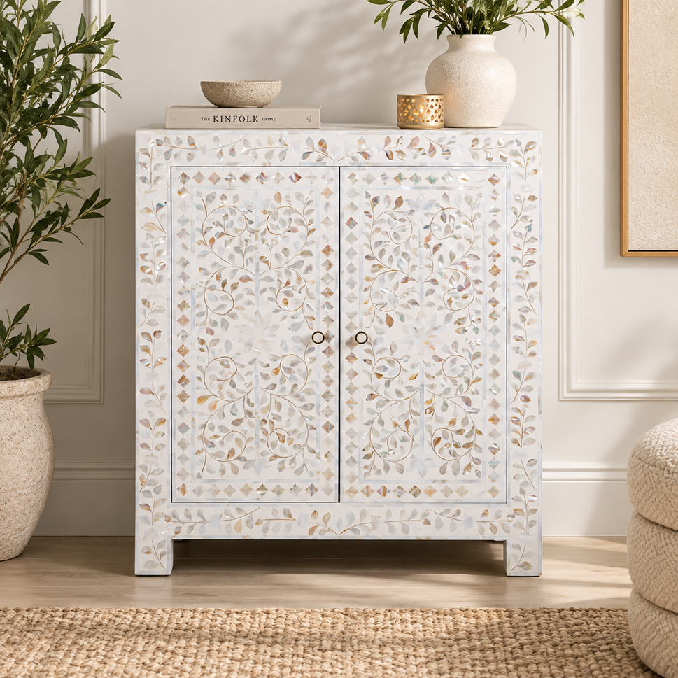 Thea Mother of Pearl Inlay Cabinet