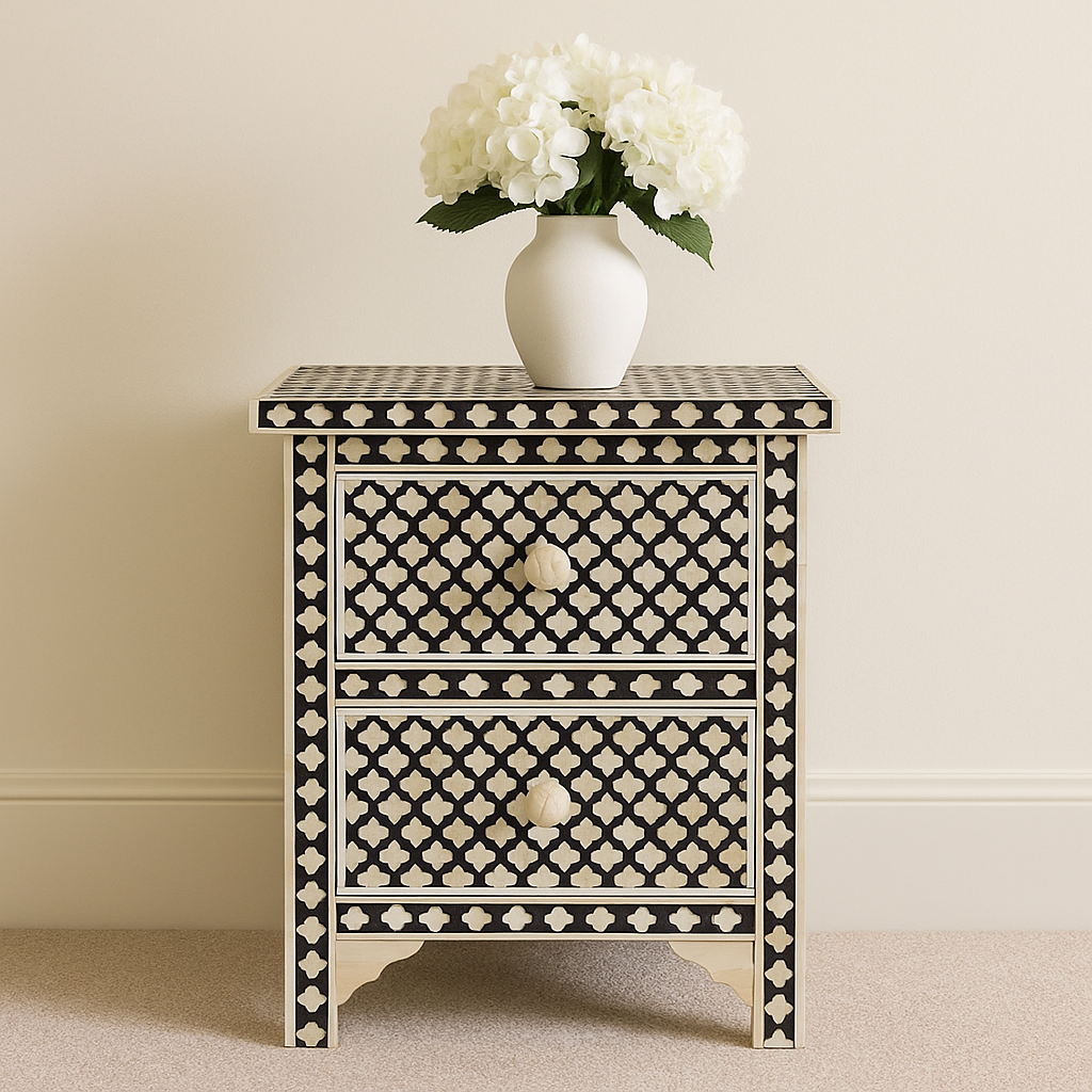 Gow Bone Inlay Bedside