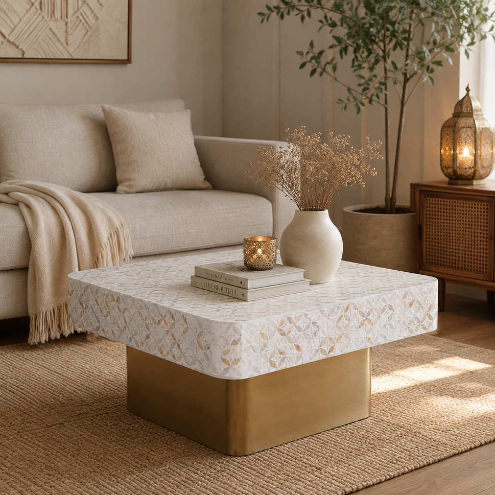 Madison Mother of Pearl Inlay Coffee Table