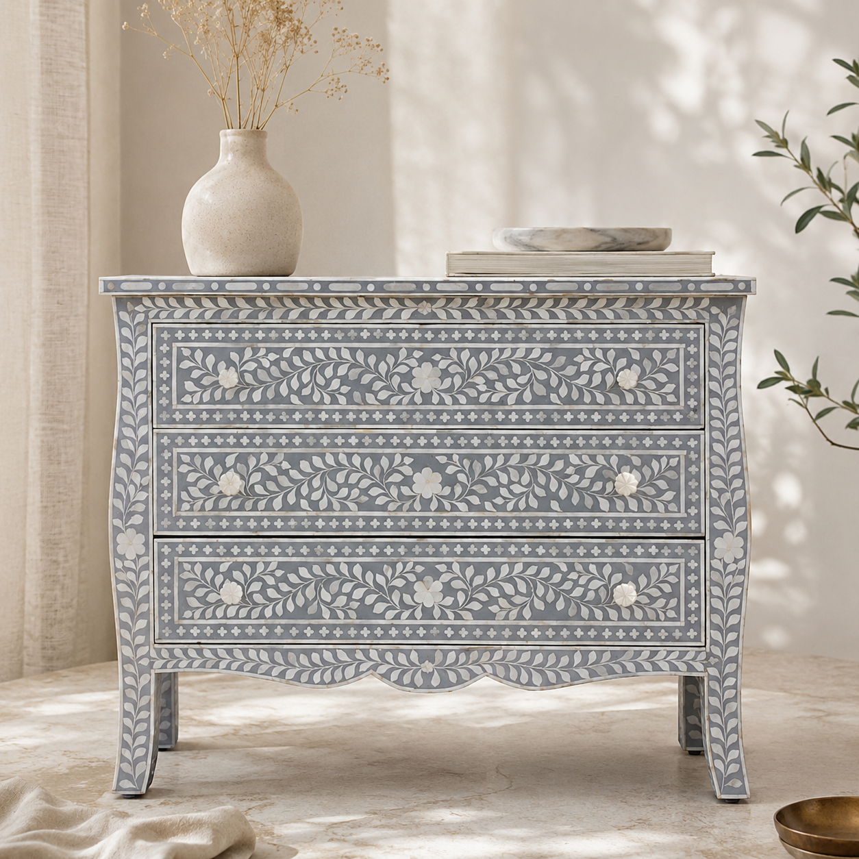 Carl Bone Inlay Chest of Drawer