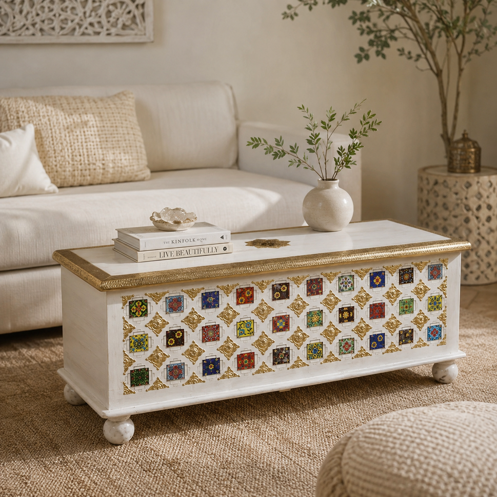 Zaynee Brass & Tile Heritage Trunk