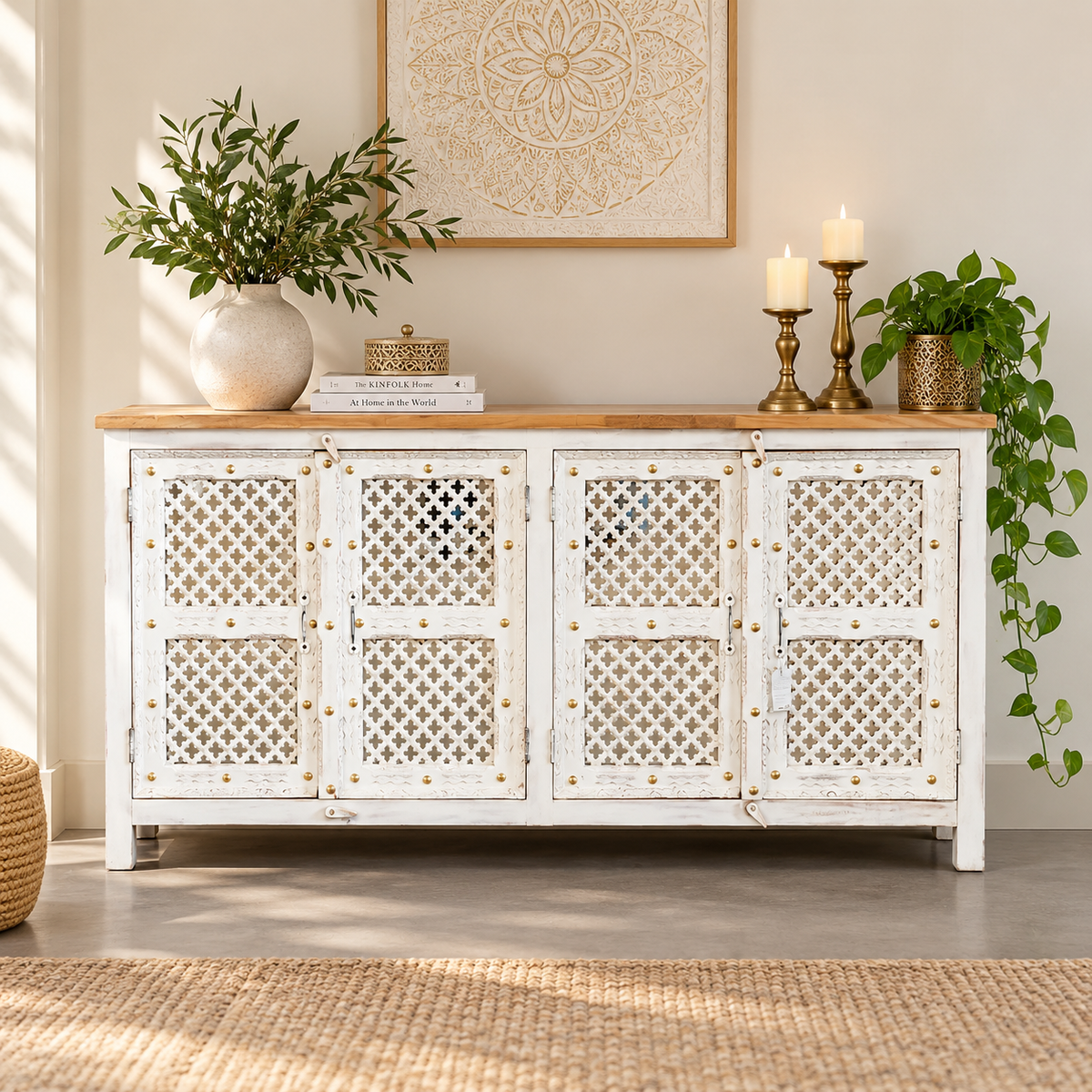 Zia Hand Crafted Wooden Sideboard
